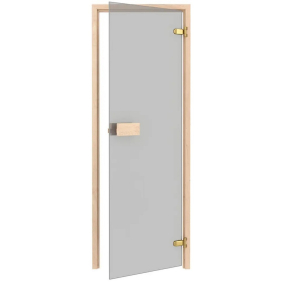 Двері скляні Thermory Classic 70 x 200 см, осика, прозоре сіре скло, для сауни