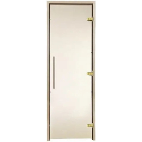 Двері скляні Greus Premium 80 x 200 см, липа, прозоре скло бронза, для сауни