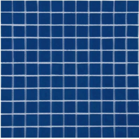 Мозаїка скляна Aquaviva Сristall Темний кобальт, лист 30 x 30 см, сегмент 25 мм, на сітці (LM60)