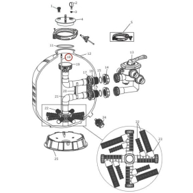 Вентиляційна трубка Emaux для фільтрів MFV 27, 31, 35 (89012616)