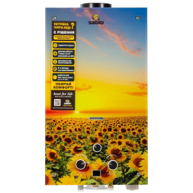 Газова колонка Sabio JSD20-AG213 Sunflower, 10 л/хв, димохідна