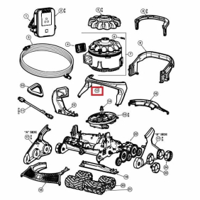Корпус передньої ручки для пилососу Hayward AquaVac 600, 650, сірий (RCX361331782237)