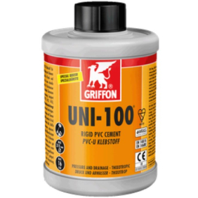 Клей для ПВХ труб Griffon UNI-100, 1000 мл, з пензликом