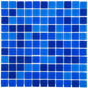 Мозаїка скляна Aquaviva Сristall Jamaika Dark, лист 30 x 30 см, сегмент 25 мм, на сітці