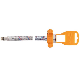 Шланг для змішувача Fado Flex 80 см, 1/2xМ10, гайка-голка коротка 18 мм (ZNK80)