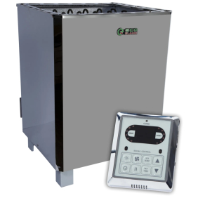Електрокам'янка EcoFlame SAM-D15, 15 кВт, 23 м.куб, 380В, з пультом CON6