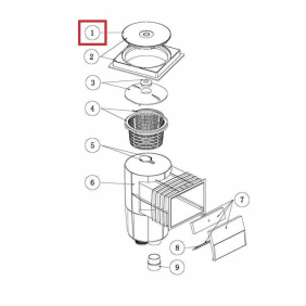 Кришка для скімера Emaux EM0130, EM0140, EM00180, RO-7 (01050158)