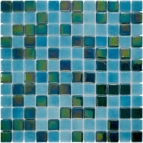 Мозаїка скляна Aquaviva Jamaika Metal, лист 31,5 x 31,5 см, сегмент 25 мм, на сітці (KL050)