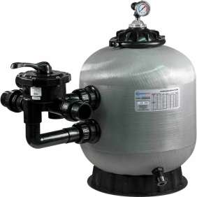 Пісочний фільтр для басейну Aquaviva MSD 450, 8 м3/год, D 450 мм, засипка 40 кг, бічний