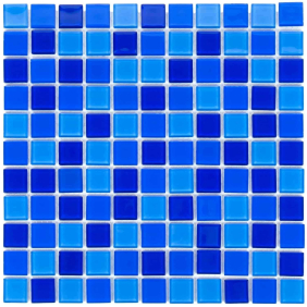 Мозаїка скляна Aquaviva Сristall Jamaika Dark, лист 30 x 30 см, сегмент 25 мм, на сітці (DCM301)