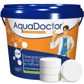 Хлор тривалий Aquadoctor C90T 5 кг, великі таблетки по 200 грам