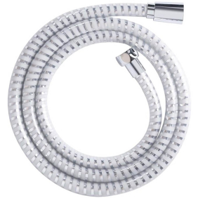Шланг для душу Aquastrong PVC White-Silver, L 1,5 м, гайка з обертанням (P001-15)