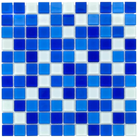 Мозаїка скляна Aquaviva Сristall Bagama Dark, лист 30 x 30 см, сегмент 25 мм, на сітці (DCM303)