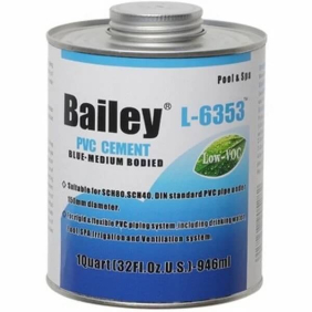 Клей для ПВХ труб Bailey L-6353 Pool and Spa, 237 мл, з пензликом, синій