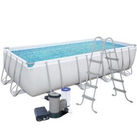 Каркасний басейн Bestway 549 x 274 x 122 см, з фільтром, драбиною та тентом (56465)