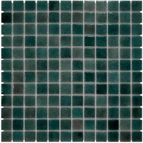 Мозаїка скляна Aquaviva Dark Green, лист 31,5 x 31,5 см, сегмент 25 мм, на сітці (KL035)