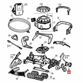 Комплект коліс для пилососу Hayward AquaVac 600, 650, сині (RCX36140311234)