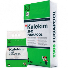 Цементна затирка для швів Kalekim Fugapool 2900, 5 кг, вологостійка, для швів 1-6 мм, білий