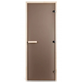 Двері скляні Greus Classic 80 x 200 см, липа, матове скло бронза, для сауни