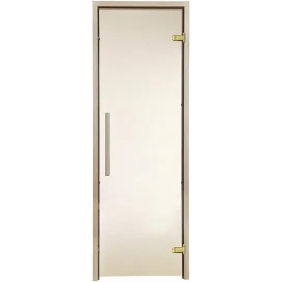 Двері скляні Greus Premium 70 x 190 см, липа, прозоре скло бронза, для сауни
