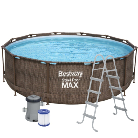 Каркасний басейн Bestway Ротанг 366 х 100 см, з фільтром та драбиною (56709)